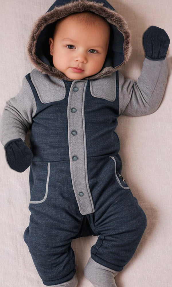 Boys Hooded Romper - 0299413