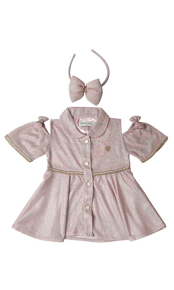 Girls Frock With Head Band - 0310344