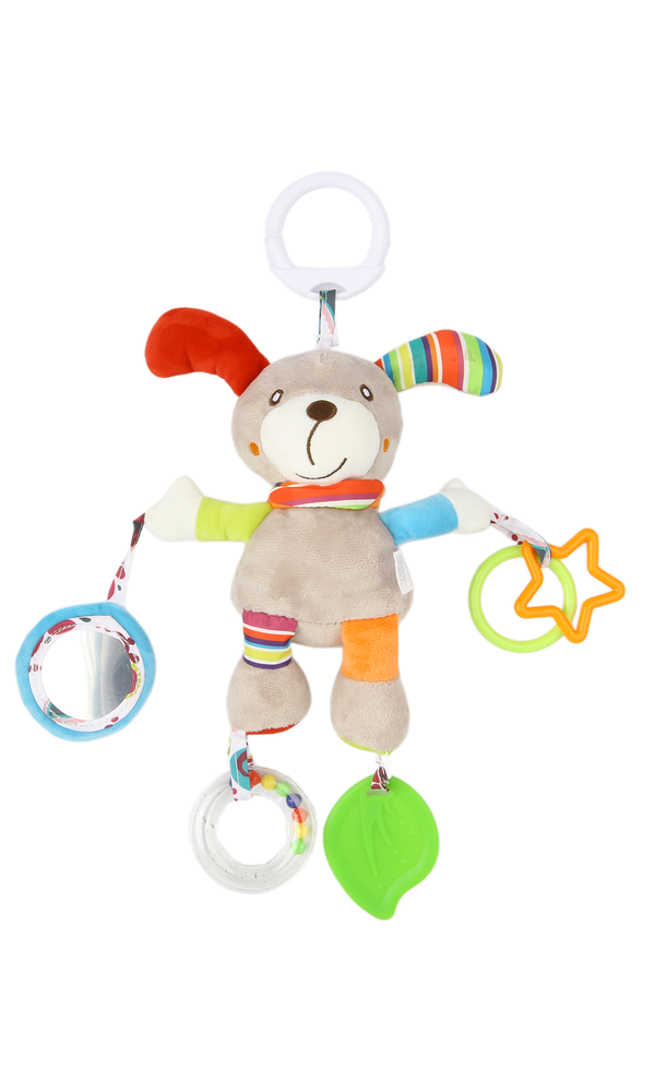 Plush Rabbit Hanging Toy with Rattle & Teether - 0314325