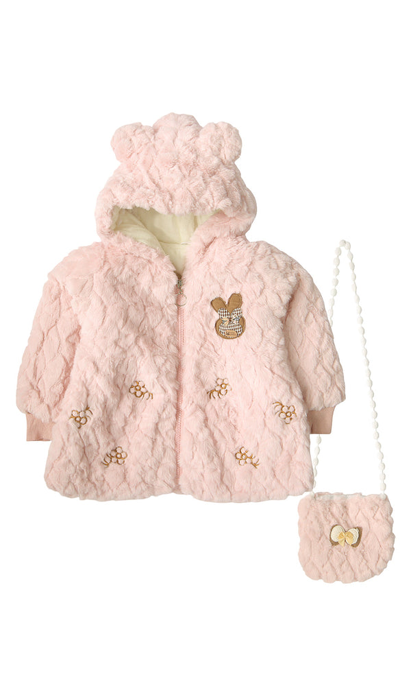 Girls Hooded Jacket With Handbag - 0316156