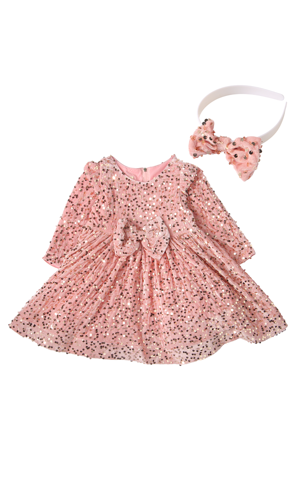 Girls Frock With Headband - 0317173
