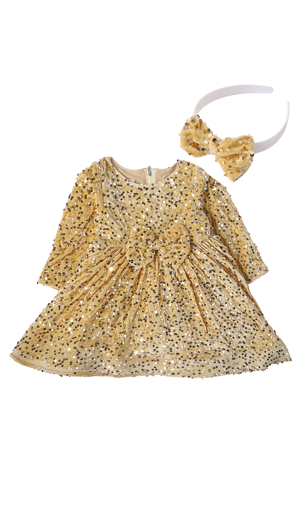 Girls Frock With Headband - 0317198