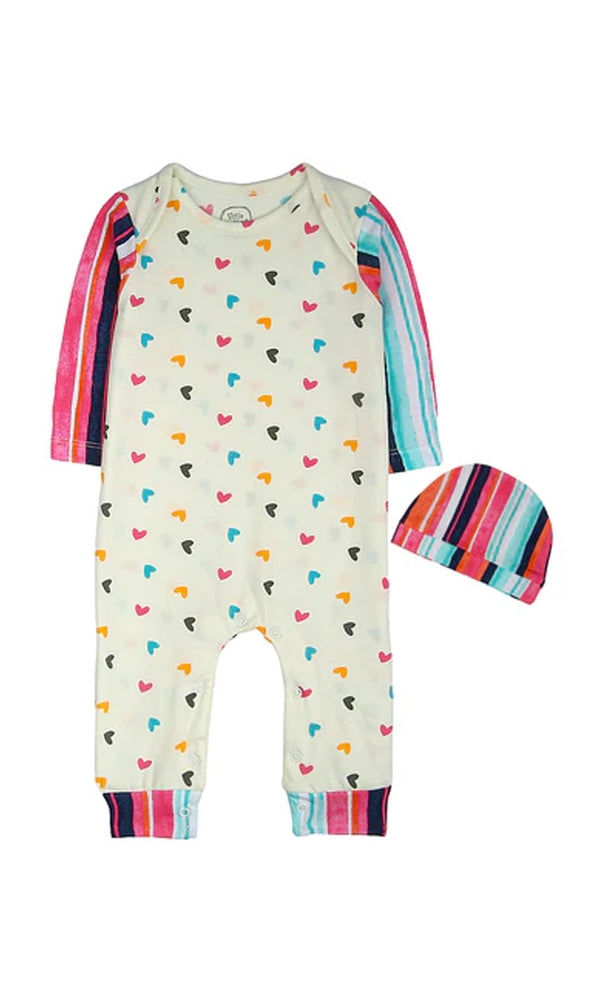 Girls Romper With Cap - 0292499