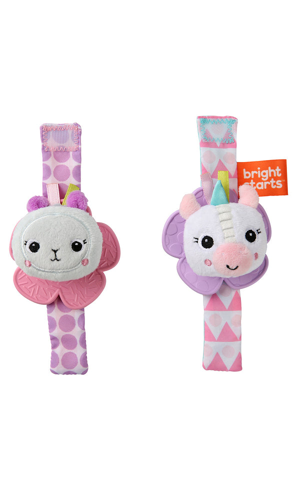 Rattle & Teethe Wrist Pals Toy - Unicorn & Llama