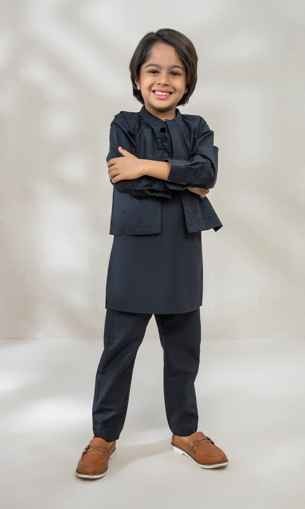 Boys Kurta Pajama 3 Pcs - 0304785