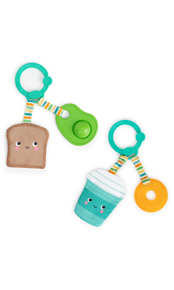 Perfect Pair 2-in-1 Teether Toy – Coffee, Donut, Avocado & Toast