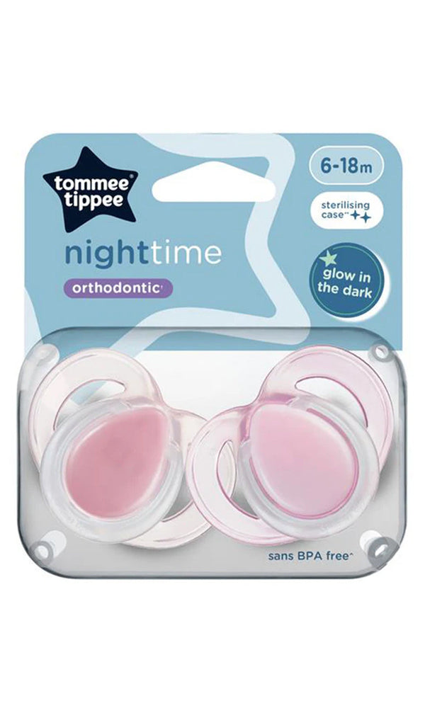 Closer to Nature Night Time 2 Orthodontic Soothers 6-18M - 433362