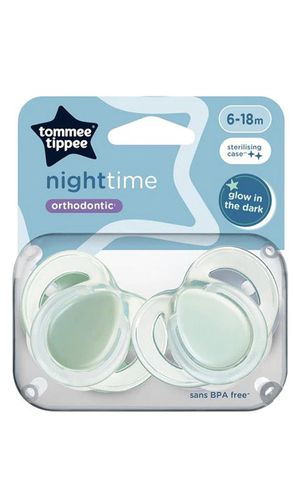 Closer to Nature Night Time 2 Orthodontic Soothers 6-18M - 433362