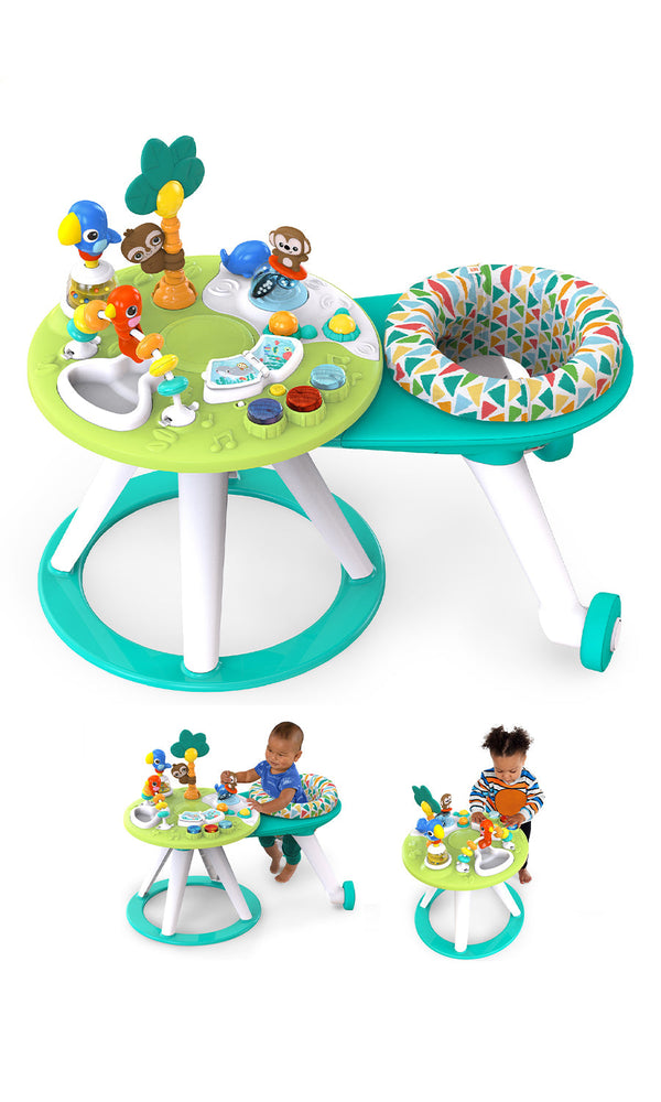 Bright Starts Around We Go 2-in-1 Walk-Around Activity Center & Table - Tropic Cool