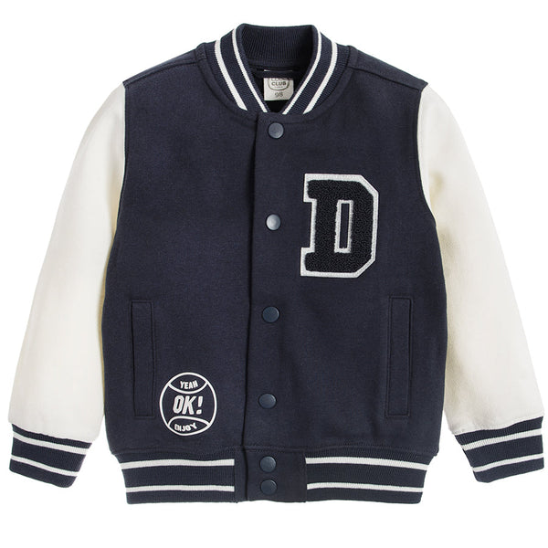 Boy's Jacket White & Navy Blue CC CCB2510520