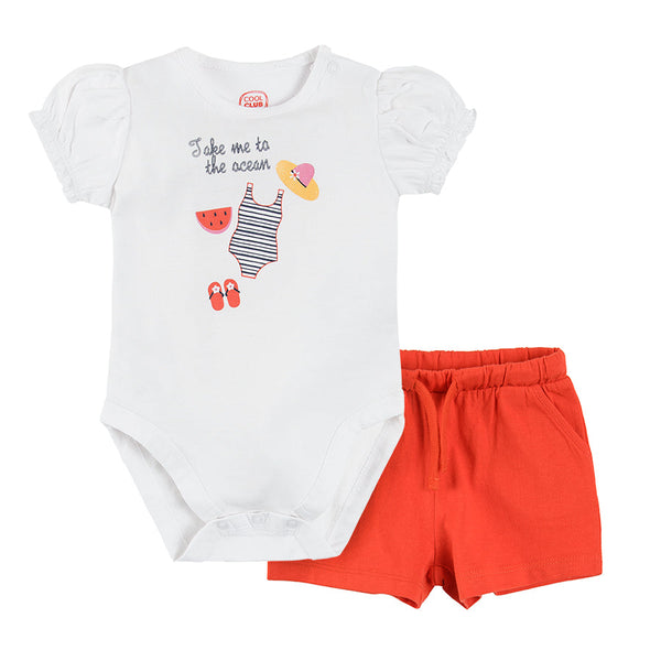 Girl's Bodysuit With Short CC CCG2402064