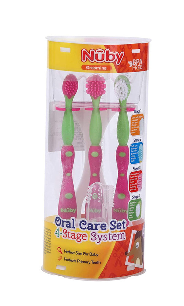 Nuby Toothbrush 3 Pcs - Pink