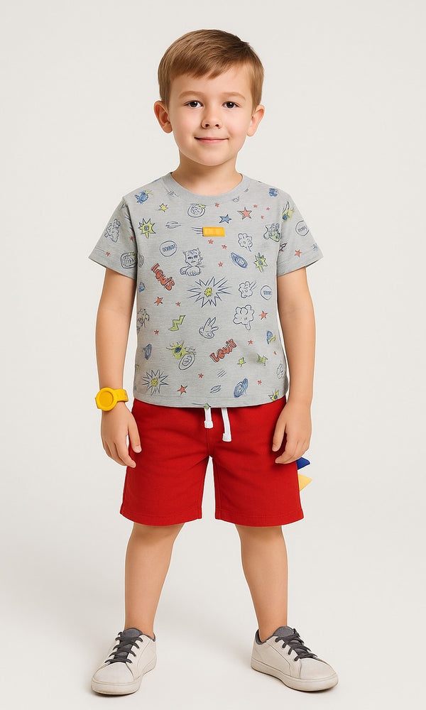 Boys 2 Pcs Suit With Sun Glasses - 0308625