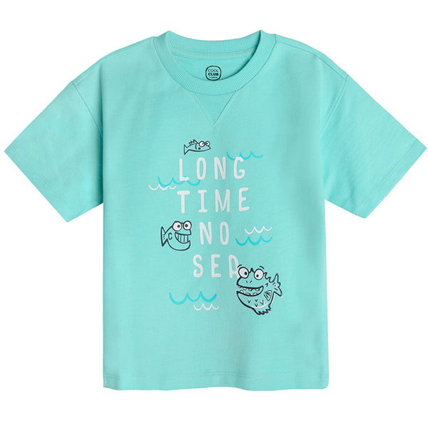 Boy's T Shirt Turquoise CC CCB2411618