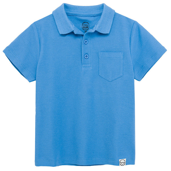 Boy's Short Sleeved Polo Shirt Blue CC CCB2510959