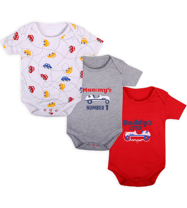 Boys Jersey Bodysuit Pack of 3 - 0250408