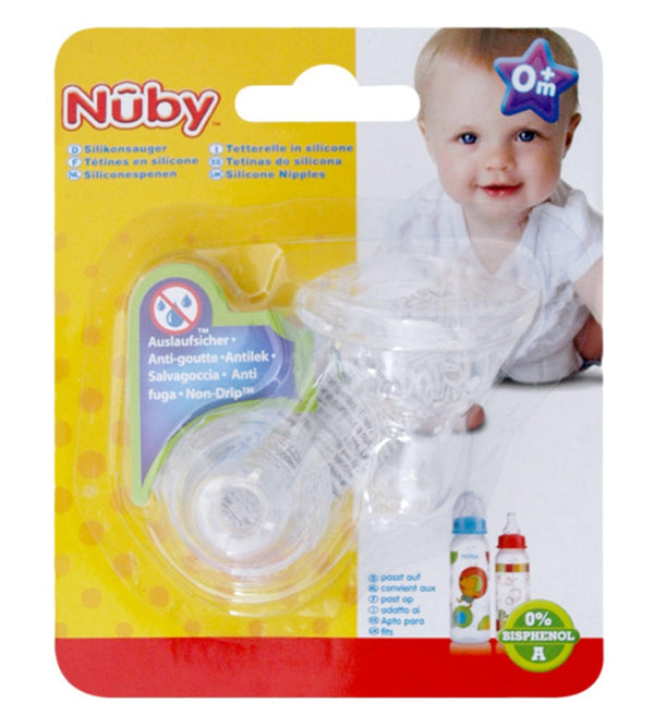 Nuby Non-Drip Anti-Colic Vairflow Nipple 0M+ (ID00921)