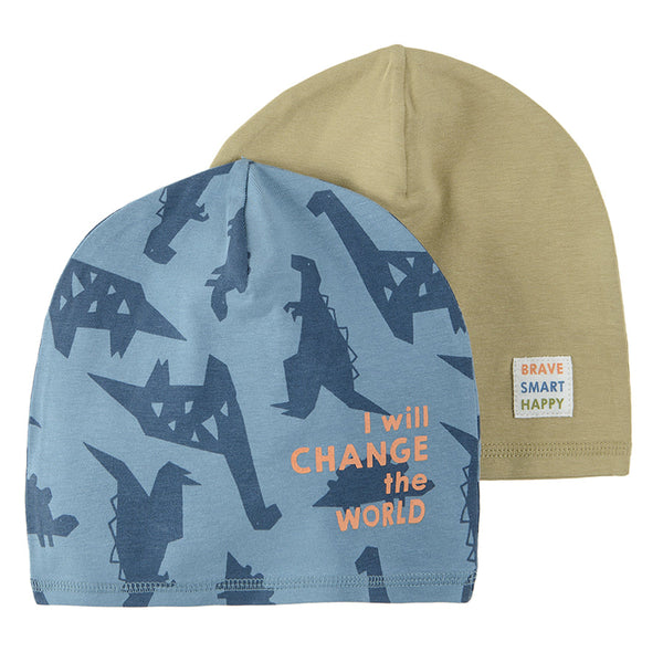 Boy's Cap Navy Blue & Khaki Set 2 Pcs CC CAB2400438 00
