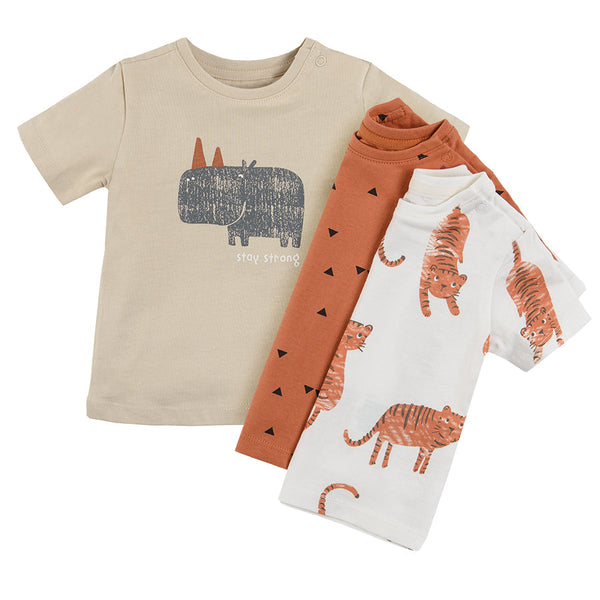 Boy's T Shirt Mix Animals Set 3 Pcs CC CCB2401179 00