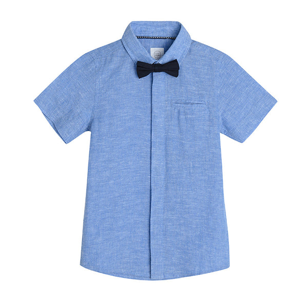 Boy's Short Sleeve Shirt With Bow CC CCB2410997