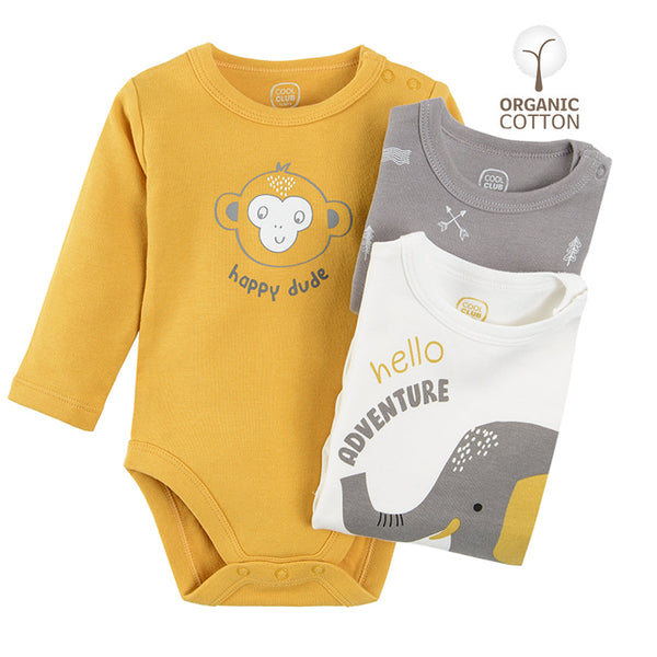 Boy Bodysuit With Long Sleeve Set 3 Pcs CC CUB2401597