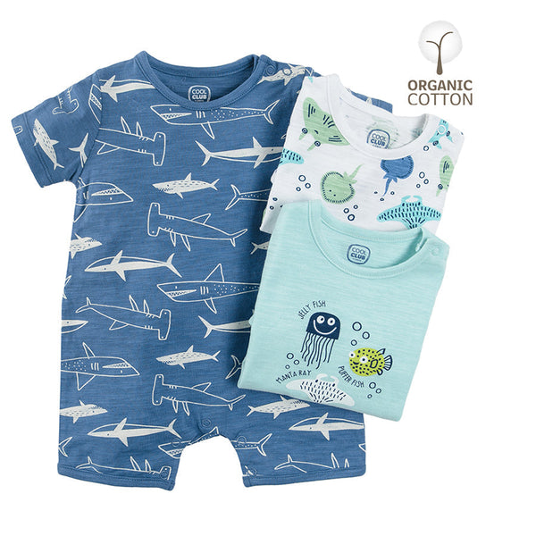 Boy's Romper Organic Cotton Set 3 Pcs CC CUB2402347