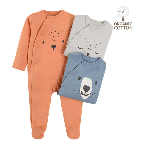 Boy's Romper Organic Cotton Set Of 3 CC CUU2400327