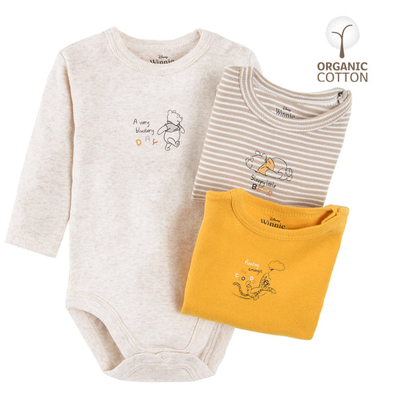 Boy's Bodysuit With Long Sleeves White Set 3 Pcs CC LUB2401125 00