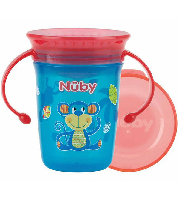 Nuby Twin Handle 360 Wonder Cup 240ml - Blue