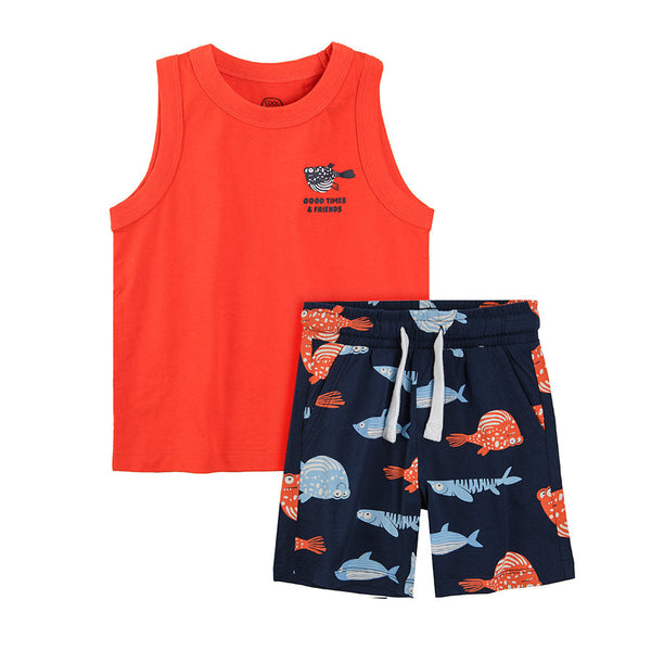 Boy's Set Sleeveless T Shirt Shorts Mix - CC CCB2411622 00