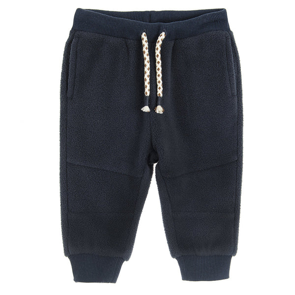 Boy's Sweatpants Fleece Navy Blue CC CCB2501536