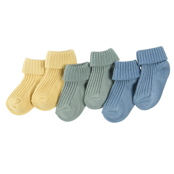 Boy's Socks Blue Green Yellow Set 3 Pcs CC CHB2500824 00