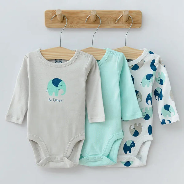Baby Bodysuit With Long Sleeves Mix Set 3 Pcs CUB2500908-00