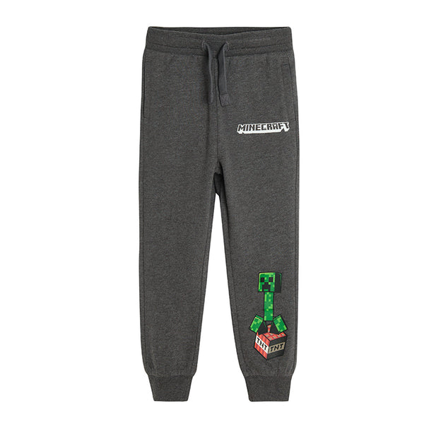 Boys' Sweat Pants Gray Melange Minecraft CC LCB2410983