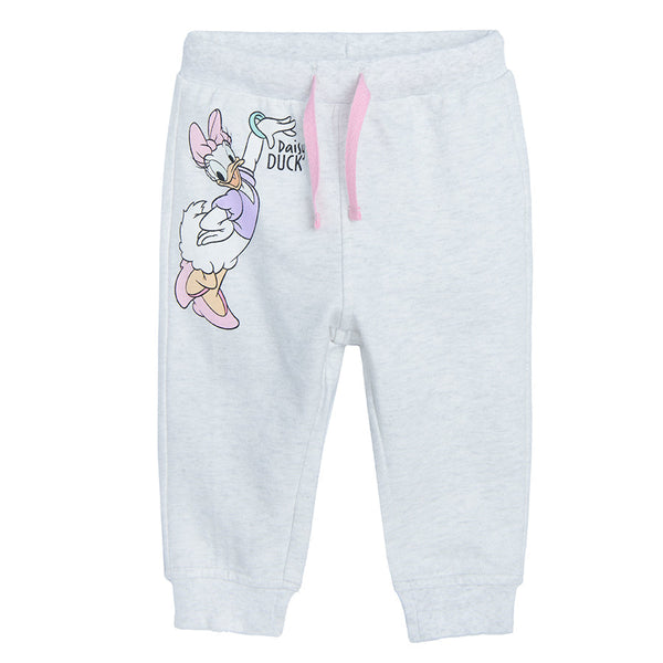 Girl's Sweat Pants Gray Melange Daisy CC LCG2502952